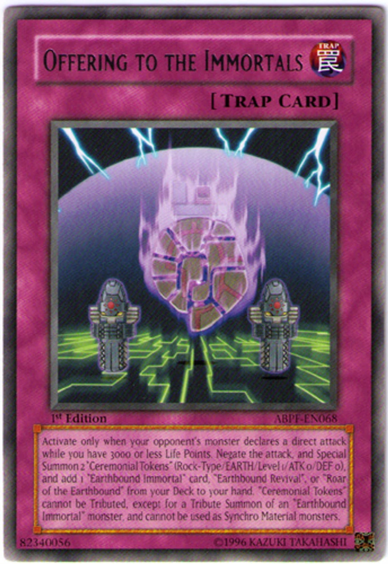 Offering to the Immortals - ABPF-EN068 Rare 1st Edition