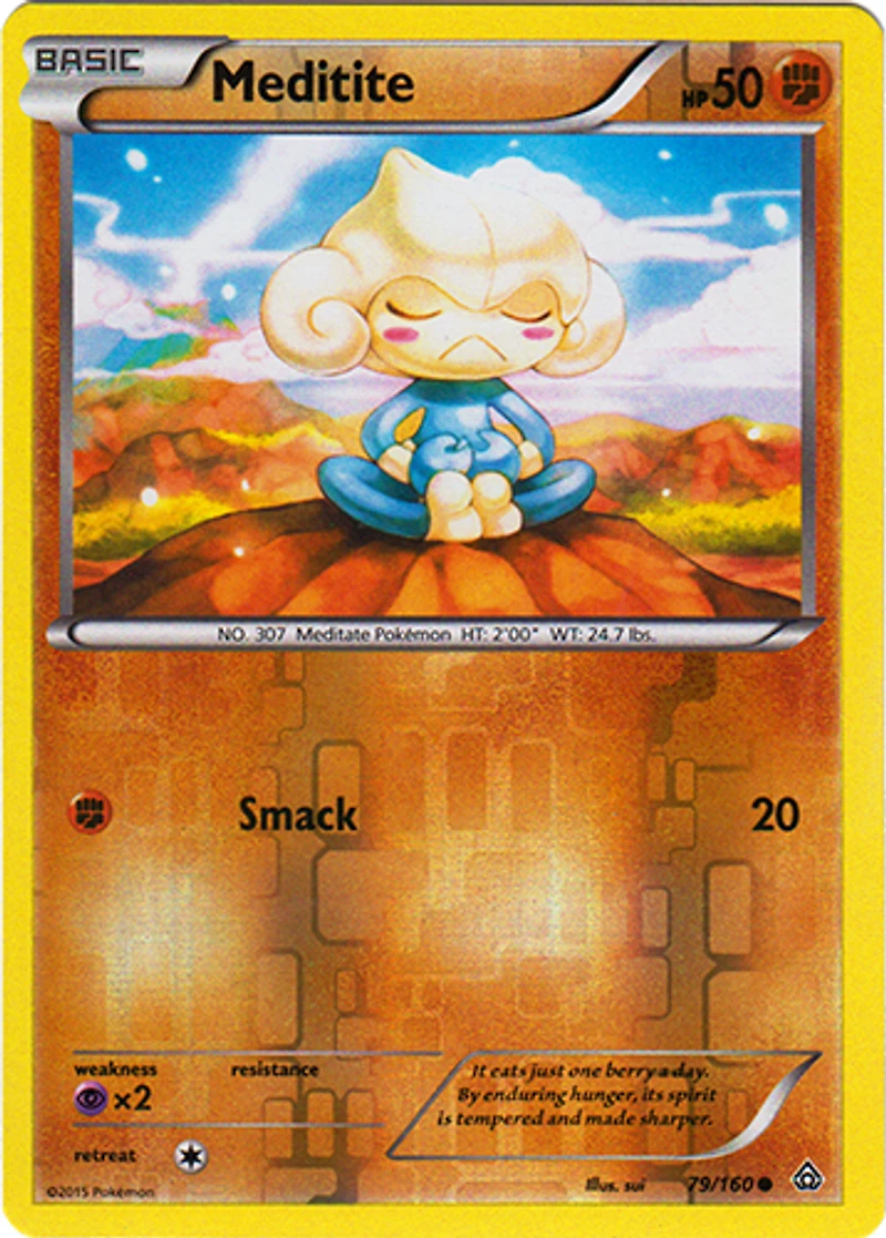 Meditite - 79/160 - Common - Reverse Holo