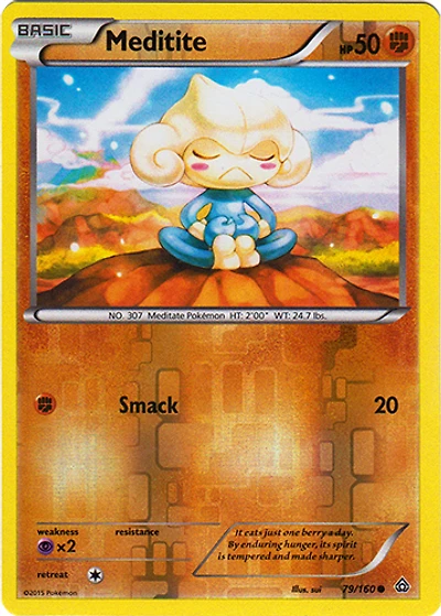 Meditite - 79/160 - Common - Reverse Holo