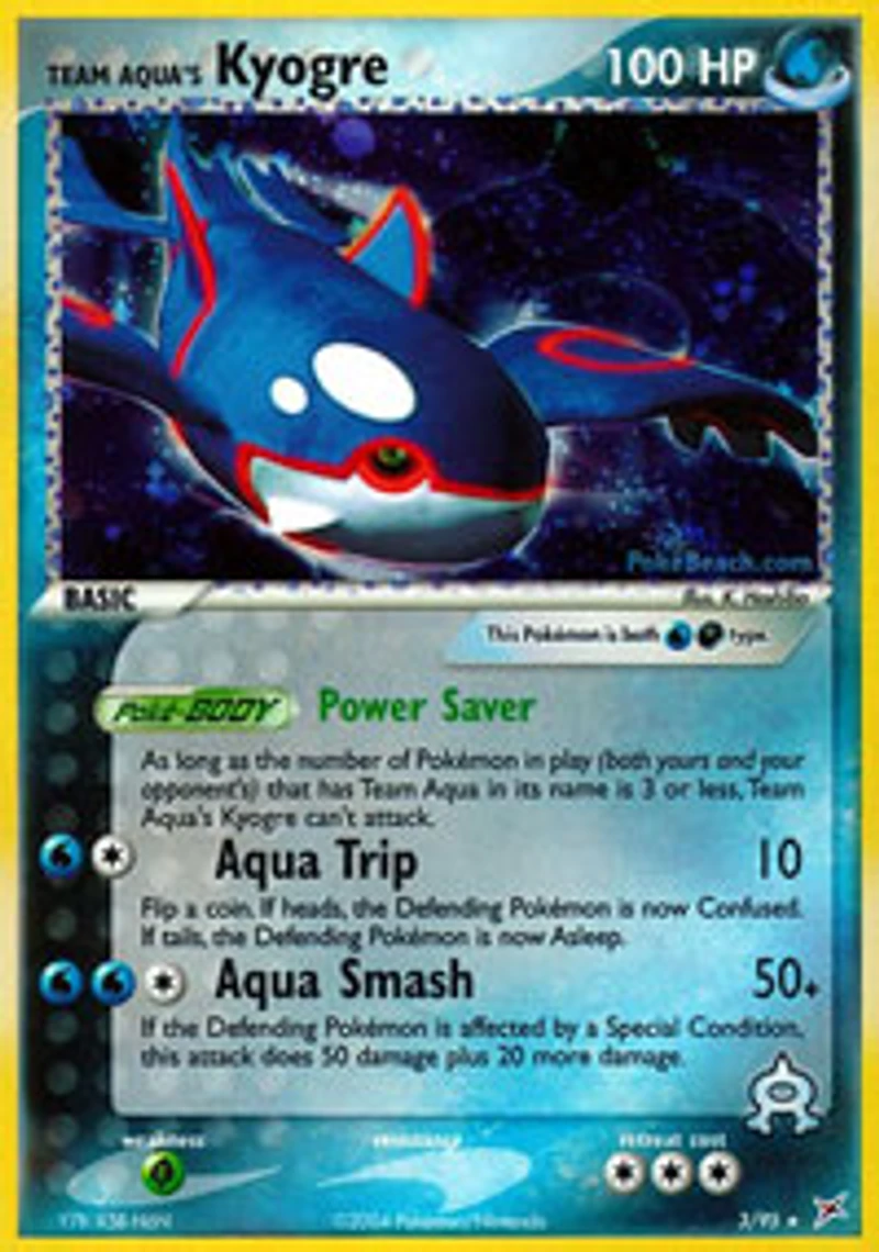 Team Aqua's Kyogre - 3/95 Non-Holo Aqua Theme Deck Exclusive