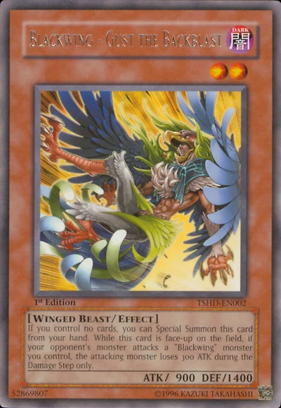 Blackwing - Gust the Backblast TSHD-EN002 Rare 1st Edition