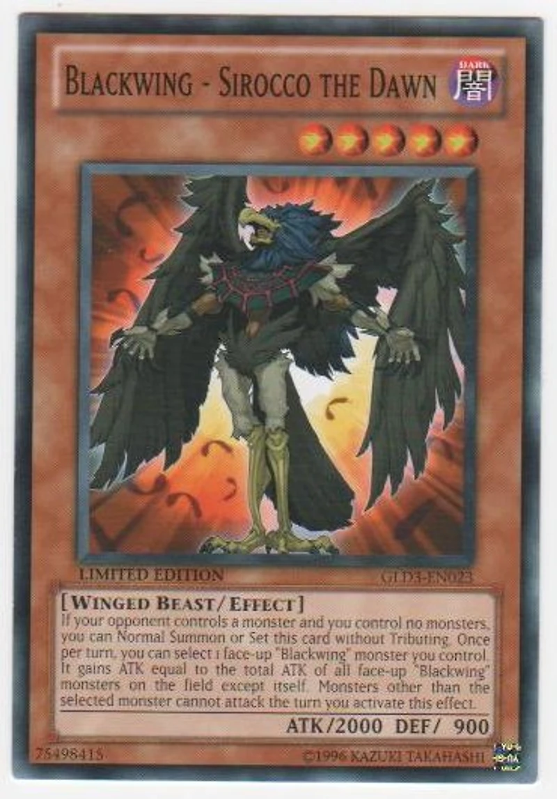 Blackwing - Sirocco the Dawn - GLD3-EN023 - Common - Limited Edition