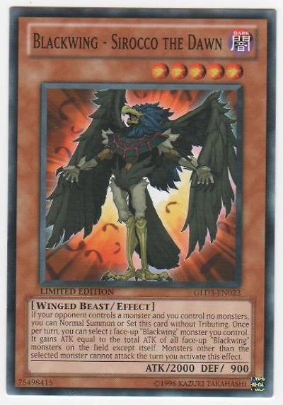 Blackwing - Sirocco the Dawn - GLD3-EN023 - Common - Limited Edition