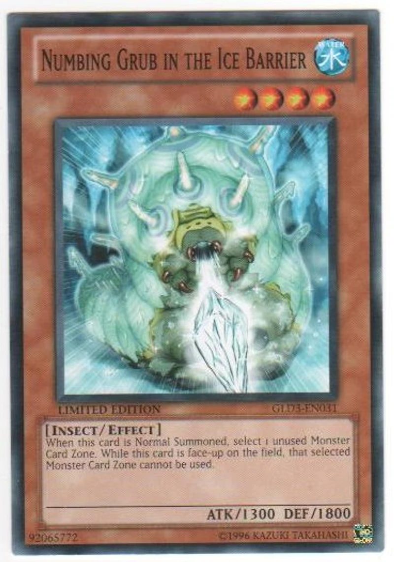 Numbing Grub in the Ice Barrier - GLD3-EN031 - Common - Limited Edition