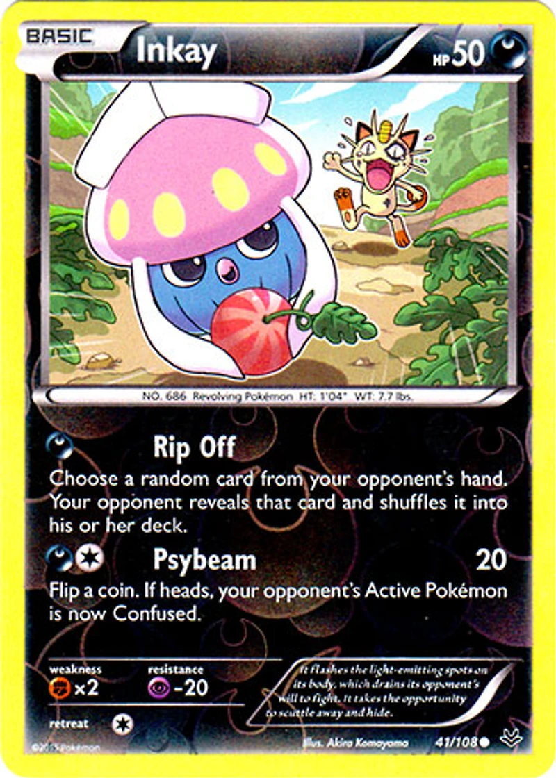 Inkay - 41/108 - Common - Reverse Holo