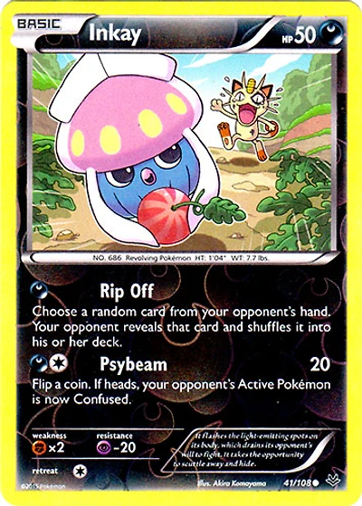 Inkay - 41/108 - Common - Reverse Holo
