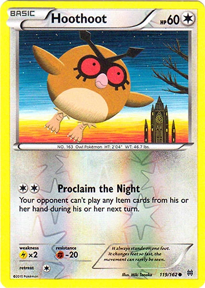 Hoothoot - 119/162 - Common - Reverse Holo
