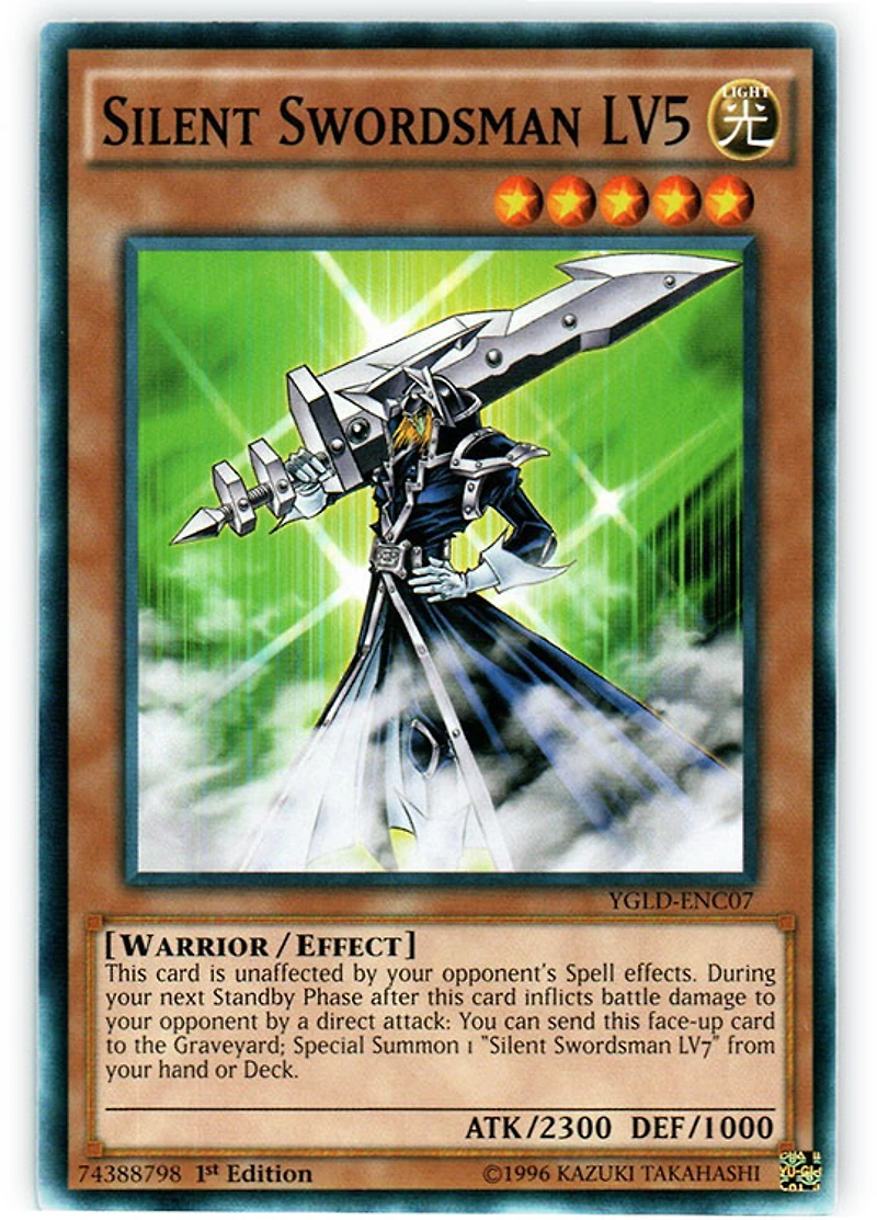 Silent Swordsman LV5 - YGLD-ENC07 - Common - 1st Edition