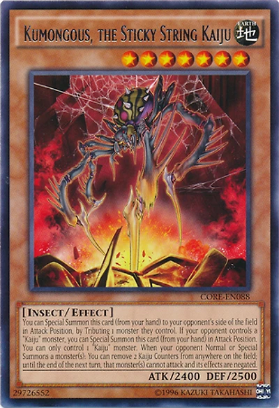 Kumongous, the Sticky String Kaiju - CORE-EN088 - Rare - Unlimited Edition