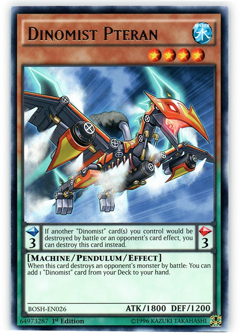 Dinomist Pteran - BOSH-EN026 - Rare - 1st Edition