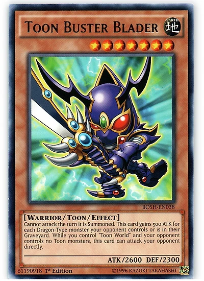 Toon Buster Blader - BOSH-EN038 - Rare - 1st Edition
