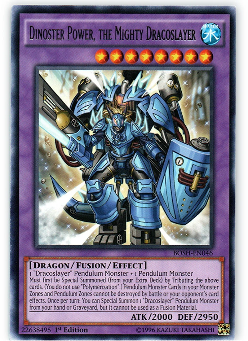 Dinoster Power, the Mighty Dracoslayer - BOSH-EN046 - Rare - 1st Edition