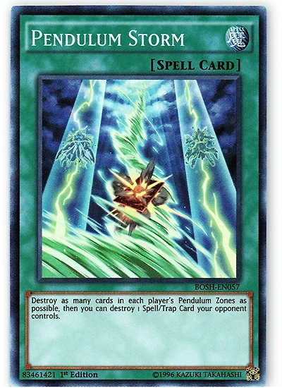 Pendulum Storm - BOSH-EN057 - Super Rare - 1st Edition