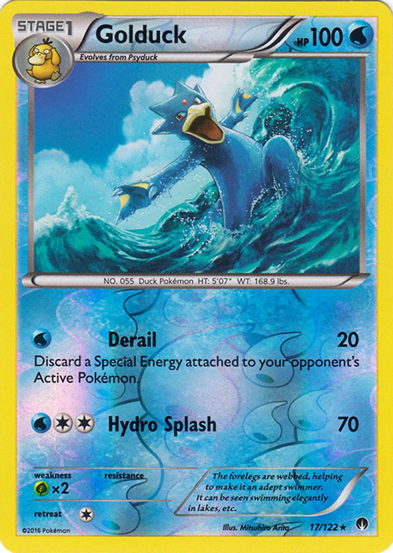 Golduck - 17/122 - Rare - Reverse Holo