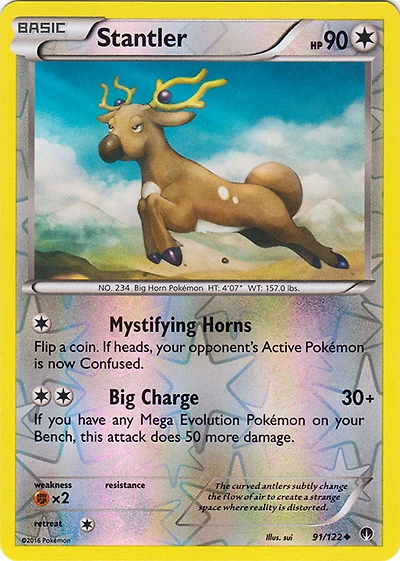Stantler - 91/122 - Uncommon - Reverse Holo