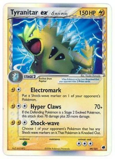 Tyranitar-EX (Delta Species) - 99/101 Holo Rare ex