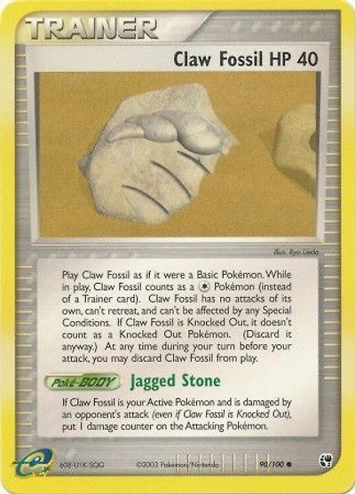 Claw Fossil - 90/100 - Common
