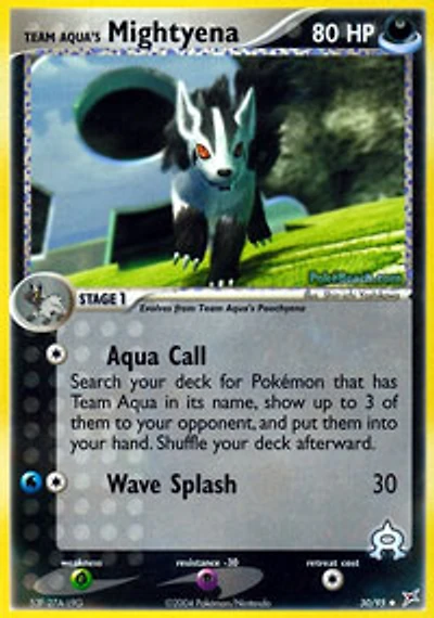 Team Aqua's Mightyena - 30/95 Uncommon