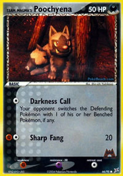 Team Magma's Poochyena - 66/95 - Common