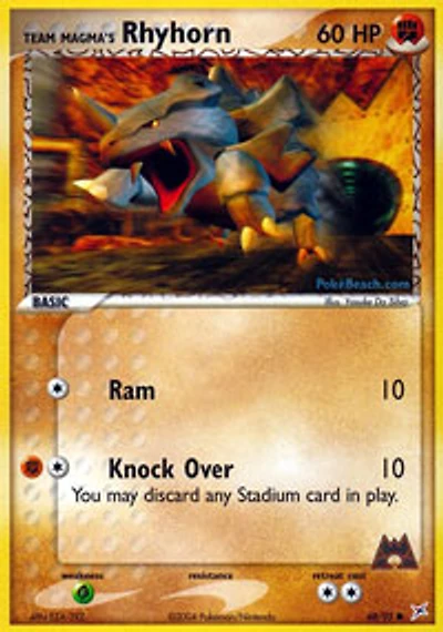 Team Magma's Rhyhorn - 68/95 Common