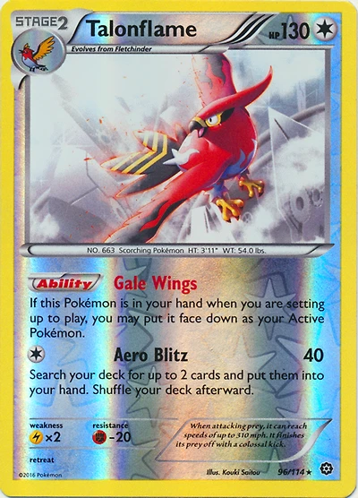 Talonflame - 96/114 - Rare - Reverse Holo