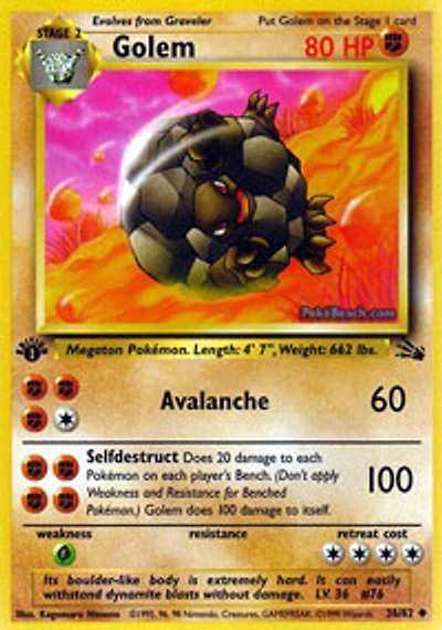 Golem - 36/62 Uncommon 1st Edition