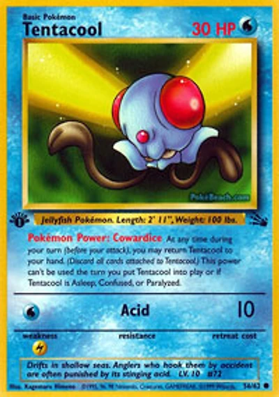 Tentacool - 56/62 Common 1st Edition