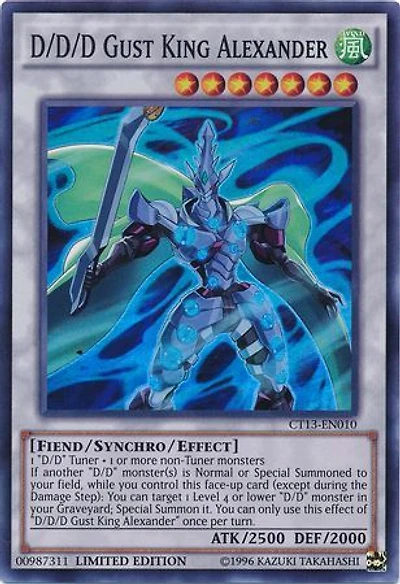 D/D/D Gust King Alexander - CT13-EN010 - Super Rare - Limited Edition