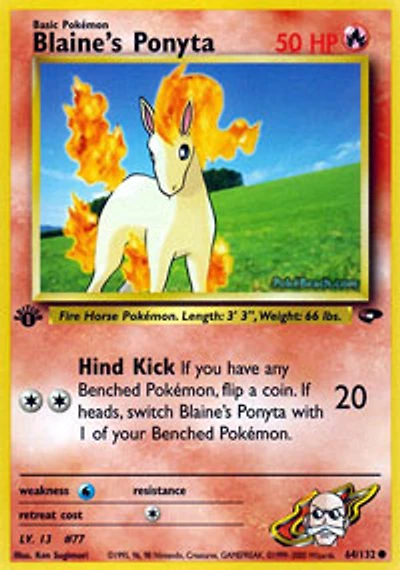 Blaine's Ponyta - 64/132 - Common - 1st Edition