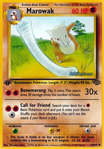 Marowak - 39/64 - Uncommon - 1st Edition