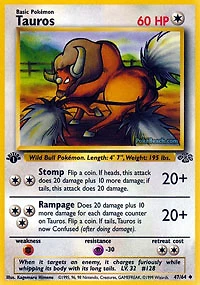 Tauros - 47/64 - Uncommon - 1st Edition