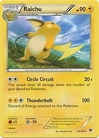 Raichu - 43/146 Non Holo Rare Battle Arena Deck: Keldeo EX vs Rayquaza