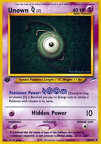 Unown [Z] - 60/105 - Uncommon - 1st Edition