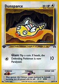 Dunsparce - 54/75 - Common - 1st Edition
