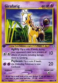 Girafarig - 58/111 - Common - 1st Edition