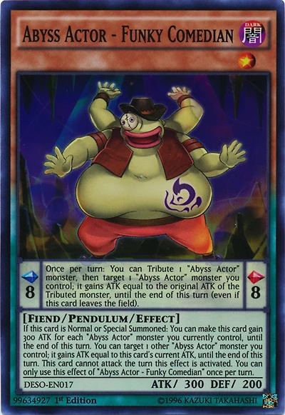 Abyss Actor - Funky Comedian DESO-EN017 Super Rare 1st Edition