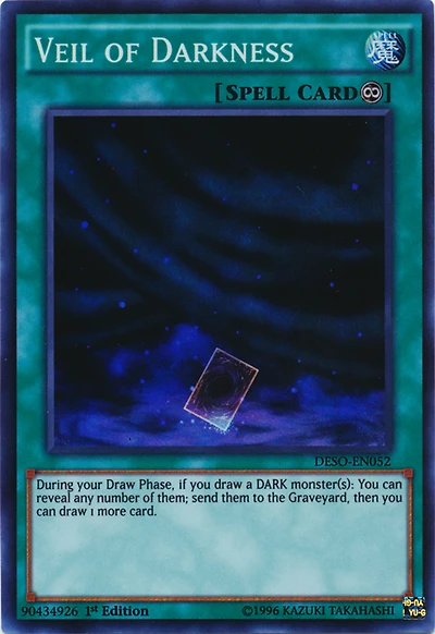 Veil of Darkness - DESO-EN052 Super Rare 1st Edition