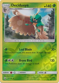 Decidueye - 11/149 - Rare - Reverse Holo