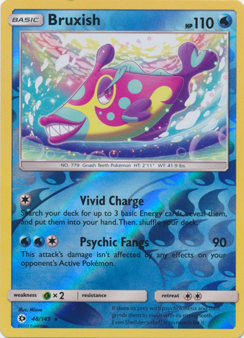 Bruxish - 48/149 - Rare - Reverse Holo