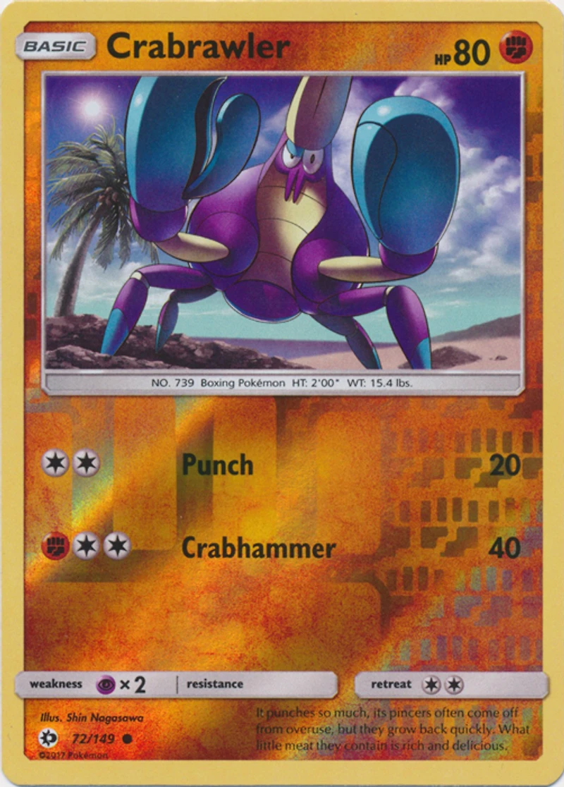 Crabrawler - 72/149 - Common - Reverse Holo