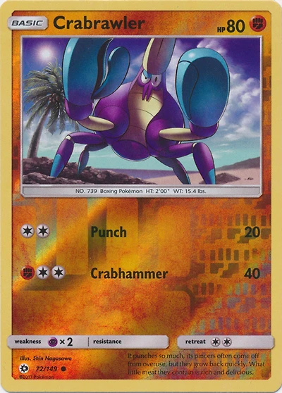 Crabrawler - 72/149 - Common - Reverse Holo