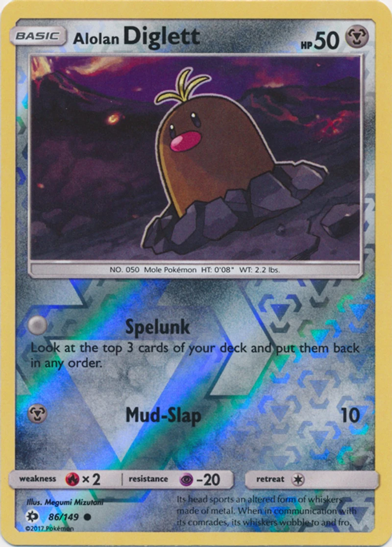 Alolan Diglett - 86/149 - Common - Reverse Holo