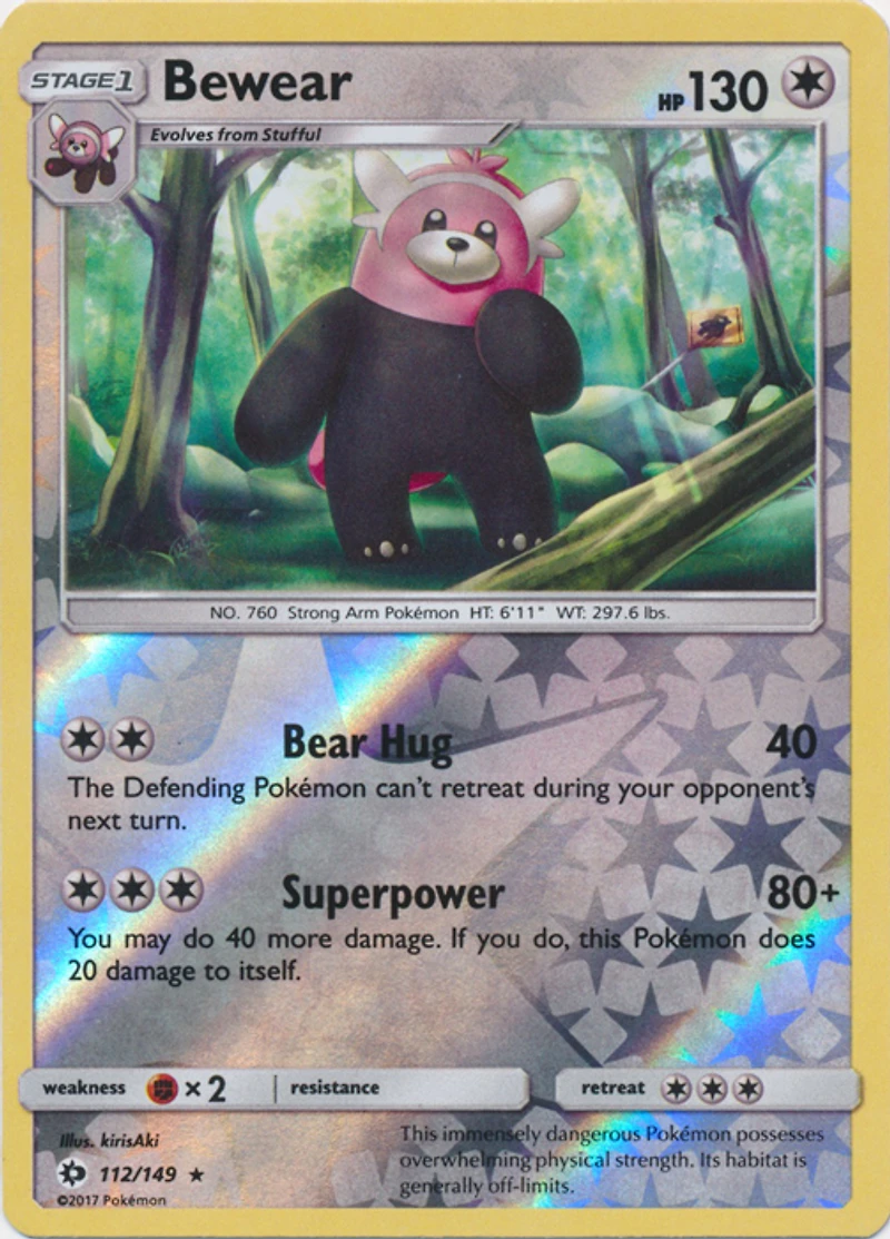 Bewear - 112/149 - Rare - Reverse Holo