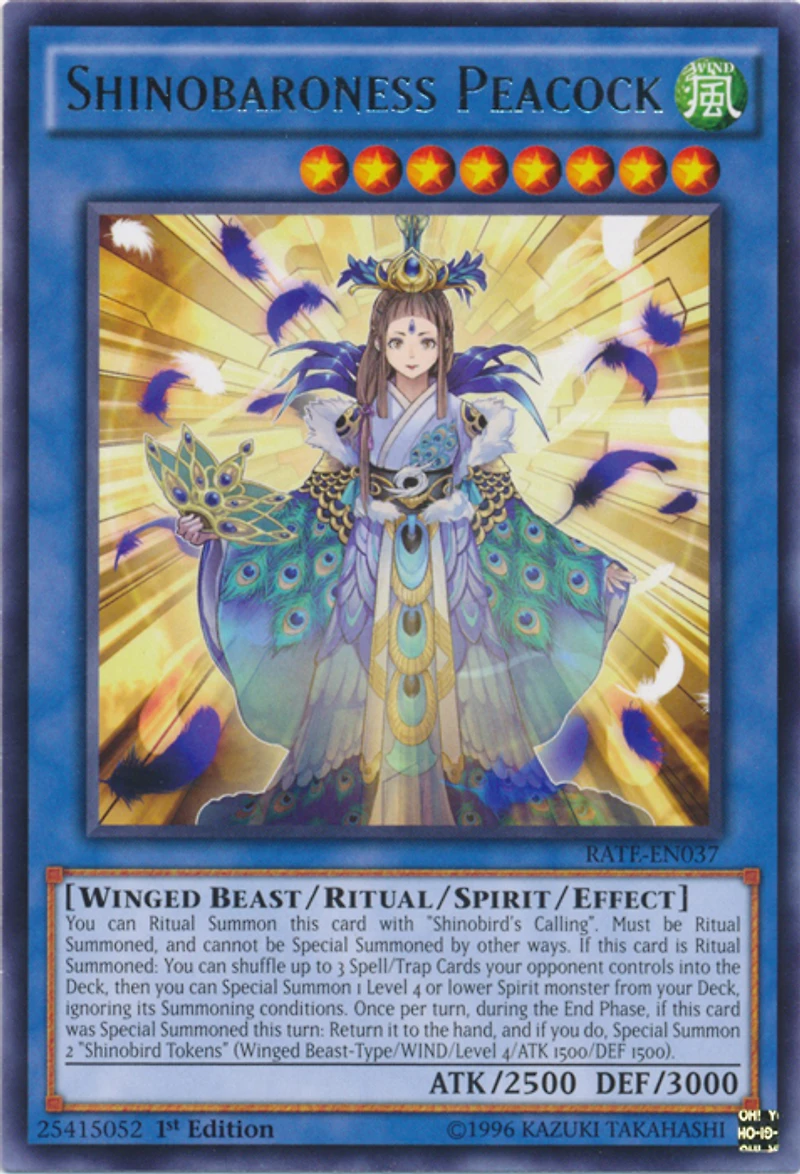 Shinobaroness Peacock - RATE-EN037 - Rare - 1st Edition