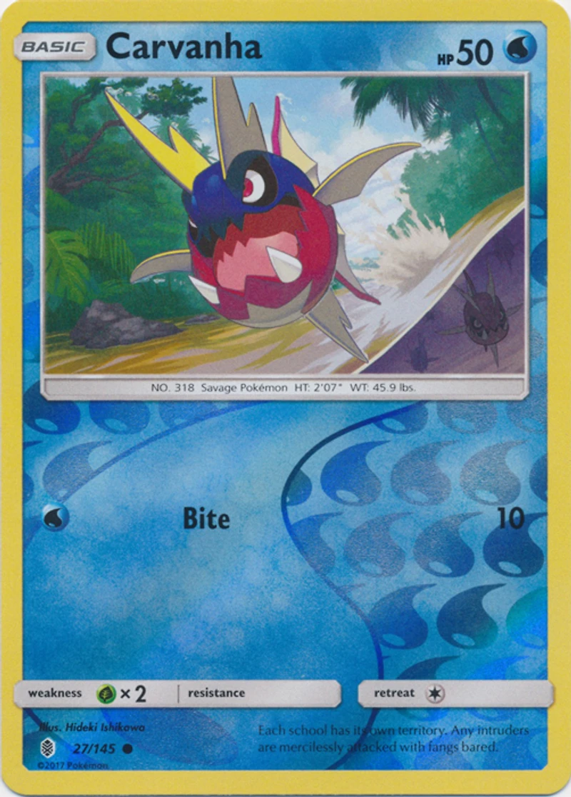 Carvanha - 27/145 - Common - Reverse Holo
