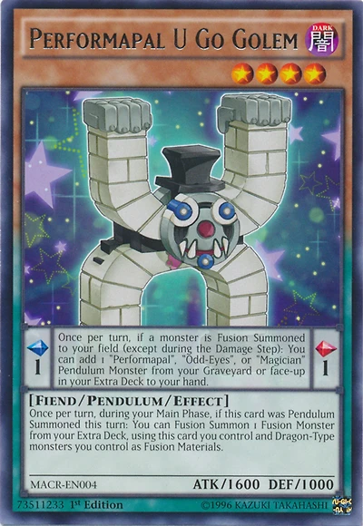 Performapal U Go Golem - MACR-EN004 - Rare - 1st Edition