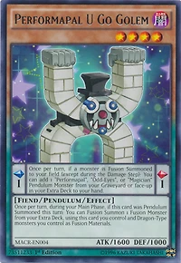 Performapal U Go Golem - MACR-EN004 - Rare - 1st Edition