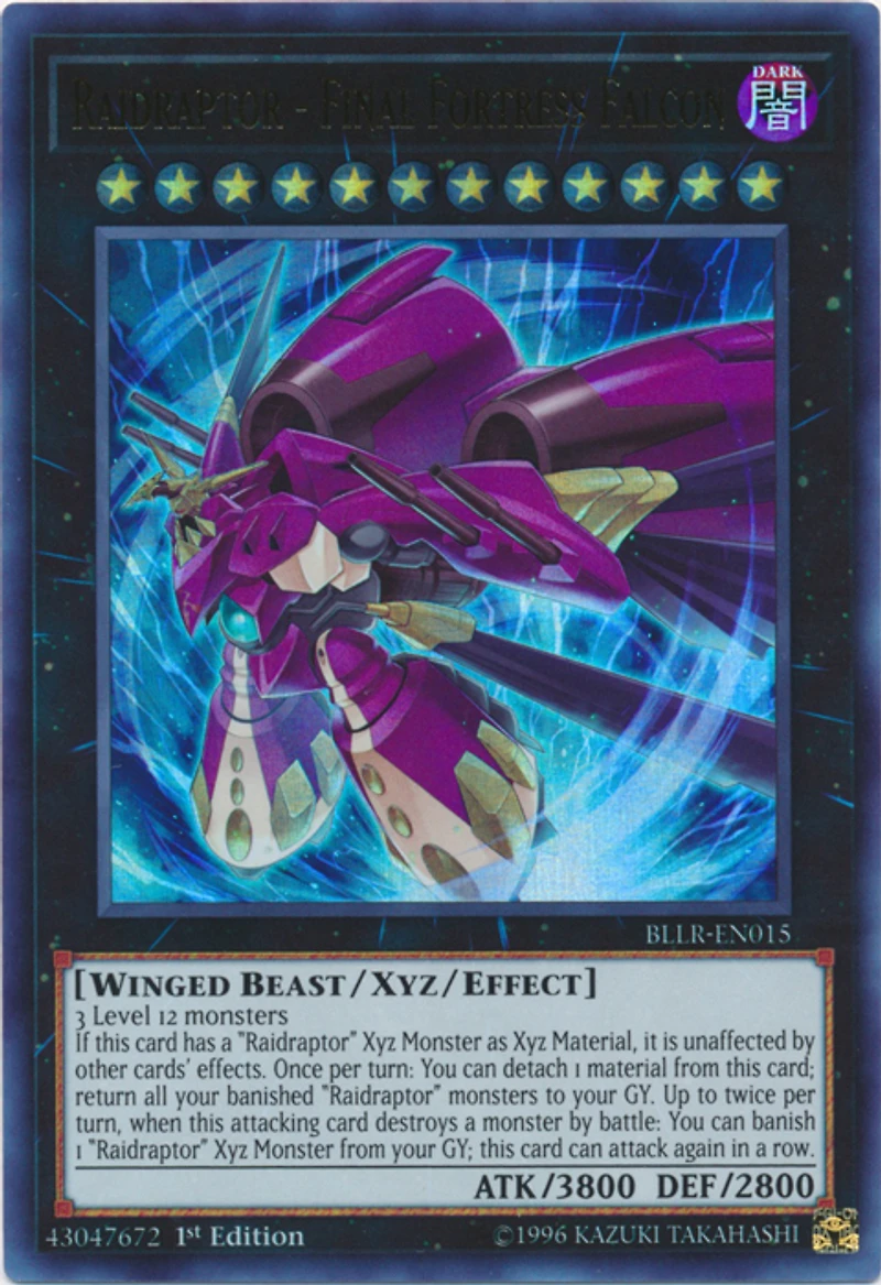 Raidraptor - Final Fortress Falcon - BLLR-EN015 - Ultra Rare - 1st Edition