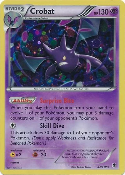 Crobat - 33/119 - Cosmos Holo - Legacy Evolution Pin Collection