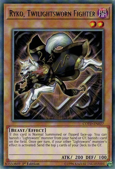Ryko, Twilightsworn Fighter - COTD-EN027 - Rare - 1st Edition